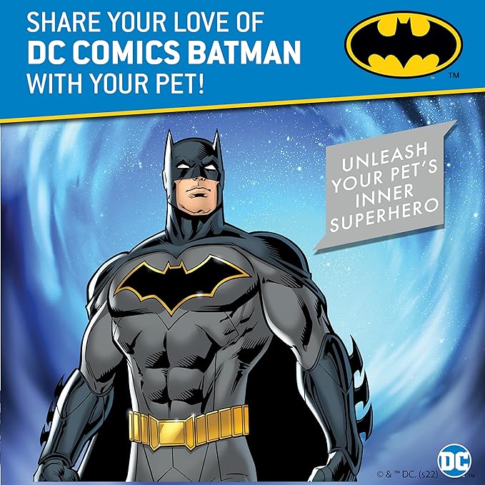 DC Comics Vintage Batman Collection 6 Foot Dog Leash (72 inch) | Cute Yellow and Black Dog Leash Easily Attaches to Any Dog Collar or Harness | 6 Ft Dog Leash Batman Design