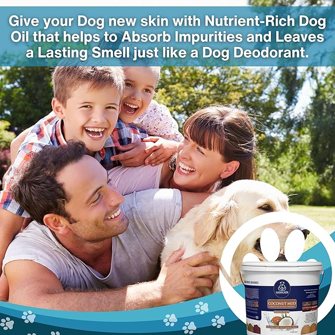 Madra Mor Coconut Mud Dog Wash Spa Essentials | Dog Grooming | Dry Skin Treatment | 7.5lb Pail with Worldwide Nutrition Multi-Purpose Keychain