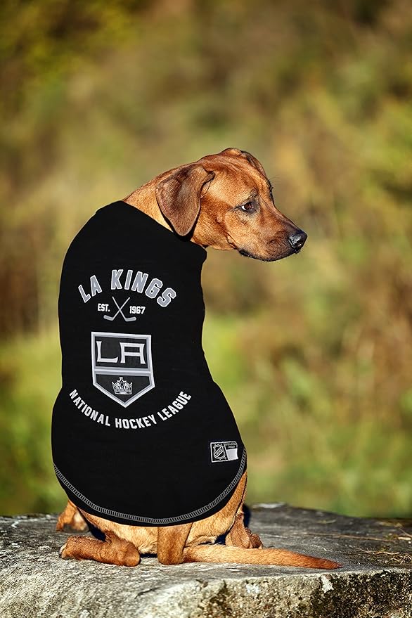 Pets First NHL Los Angeles Kings Tee Shirt for Dogs & Cats, Large. - are You a Hockey Fan? Let Your Pet be an NHL Fan Too!
