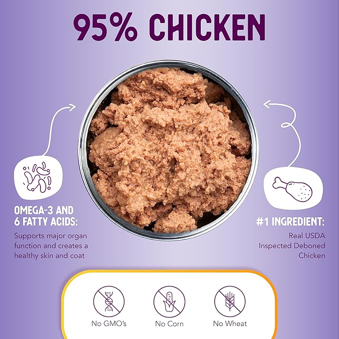 Health Extension Wet Dog Food, Gluten and Grain-Free, Healthy Natural Food Canned for Puppies, Chicken Recipe