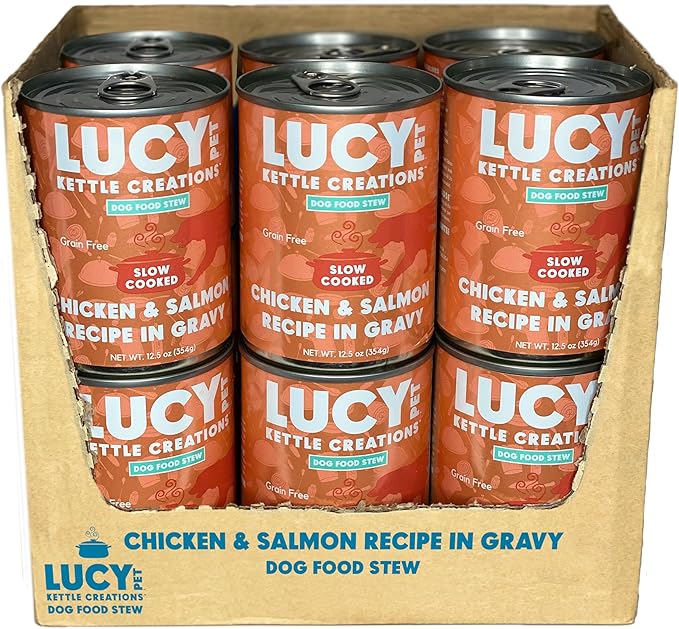 Lucy Pet Chicken & Salmon Recipe in Gravy for Dogs 12.5oz (12 Count)