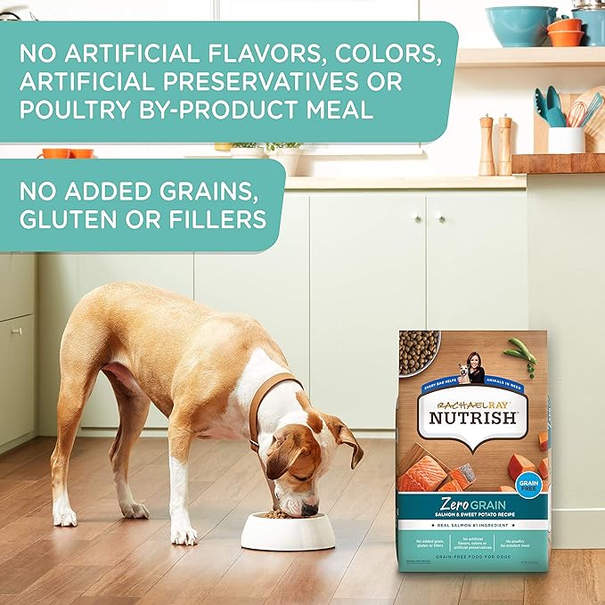 Rachael Ray Nutrish Zero Grain Dry Dog Food, Salmon & Sweet Potato Recipe, 11.5 Pound Bag