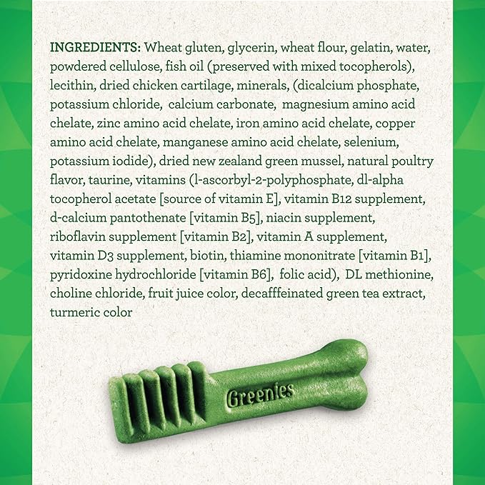Greenies Aging Care TEENIE Natural Dental Care Dog Treats, 27 oz. Pack (96 Treats)