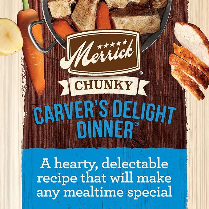 Merrick Chunky Grain Free Premium And Wholesome Canned Dog Food, Real Meat Carvers Delight Dinner In Gravy - (Pack of 12) 12.7 oz. Cans