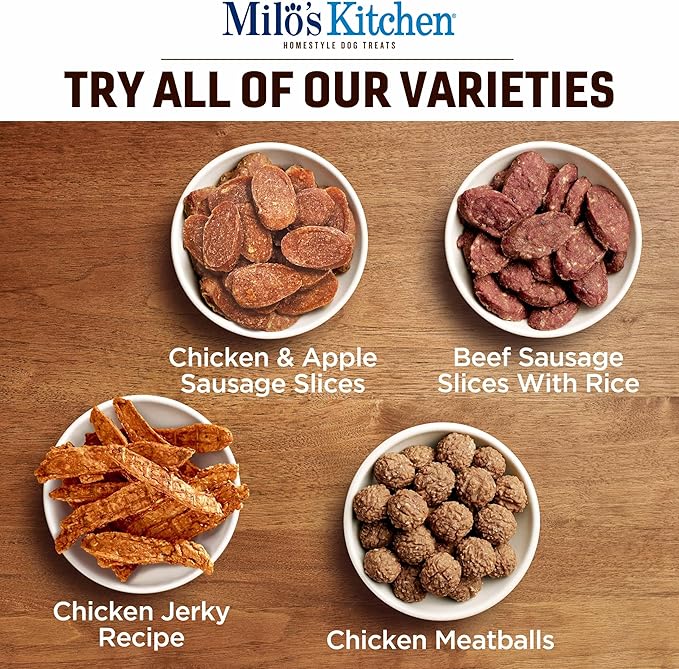 Milo's Kitchen Homestyle Dog Treats, Chicken Meatballs, 28 Ounce, High Protein, No Artifical Flavors