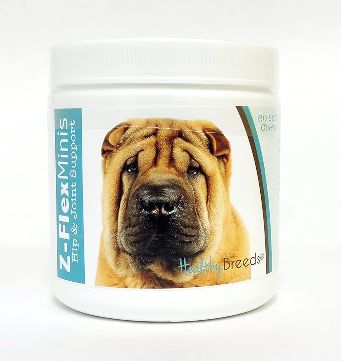 Healthy Breeds Chinese Shar Pei Z-Flex Minis Hip and Joint Support Soft Chews 60 Count