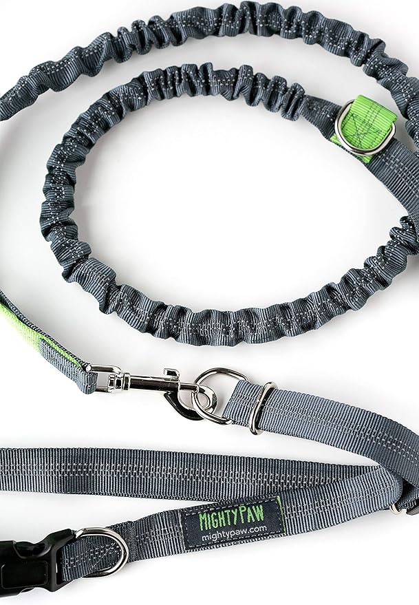 Mighty Paw Hands Free Dog Leash | Bungee Waist Leash for Dog Walking. Dog Running Leash Hands Free. Hands Free Leash for Large Dogs, Medium & Small Dogs. Dog Leash Waist Belt (36" - 48") Up To 150 lbs