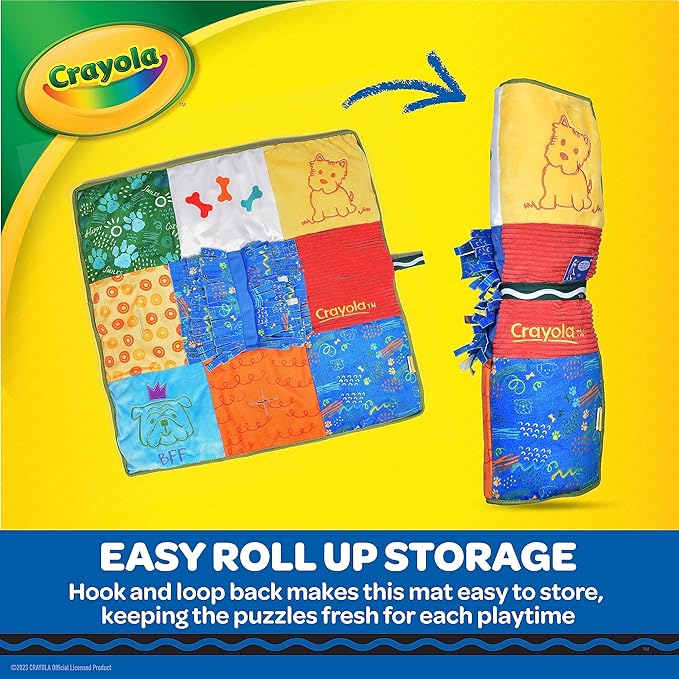 Crayola for Pets Doggie Play Mat, Snuffle Mat, Puzzle Toy, Treat-hiding Play Mat for Dogs with Crinkle Sound, Dog Enrichment Toys for Mental Stimulation