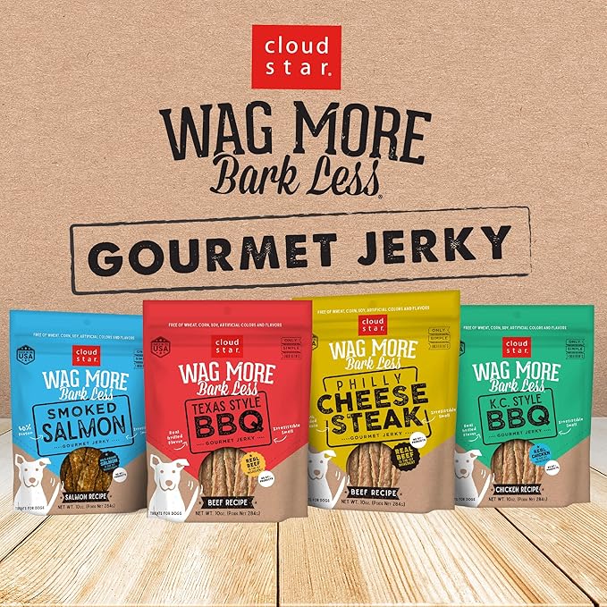 Cloud Star Wag More Bark Less Jerky: Philly Cheesesteak Beef - 10 oz.