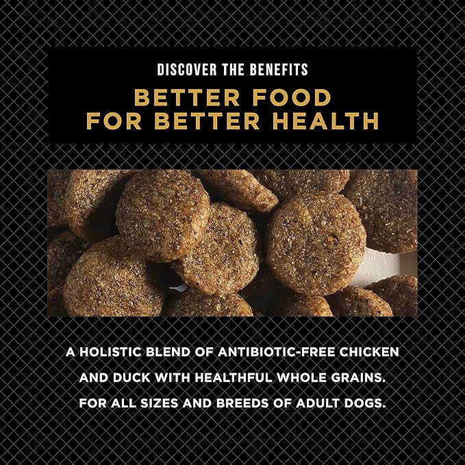 Adult Farmhouse Recipe (Chicken and Duck) All Natural, Slow Cooked Whole Grain Dry Dog Food for All Breeds and Sizes of Adult Dog - Made in The USA, 13 LB Bag