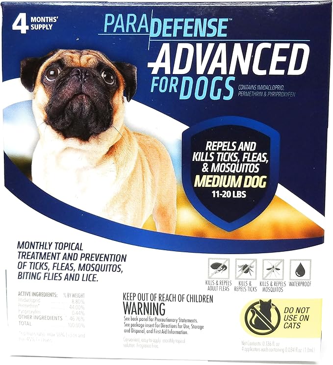 11-20 lb Dog Pet Flea Control Supply, Medium