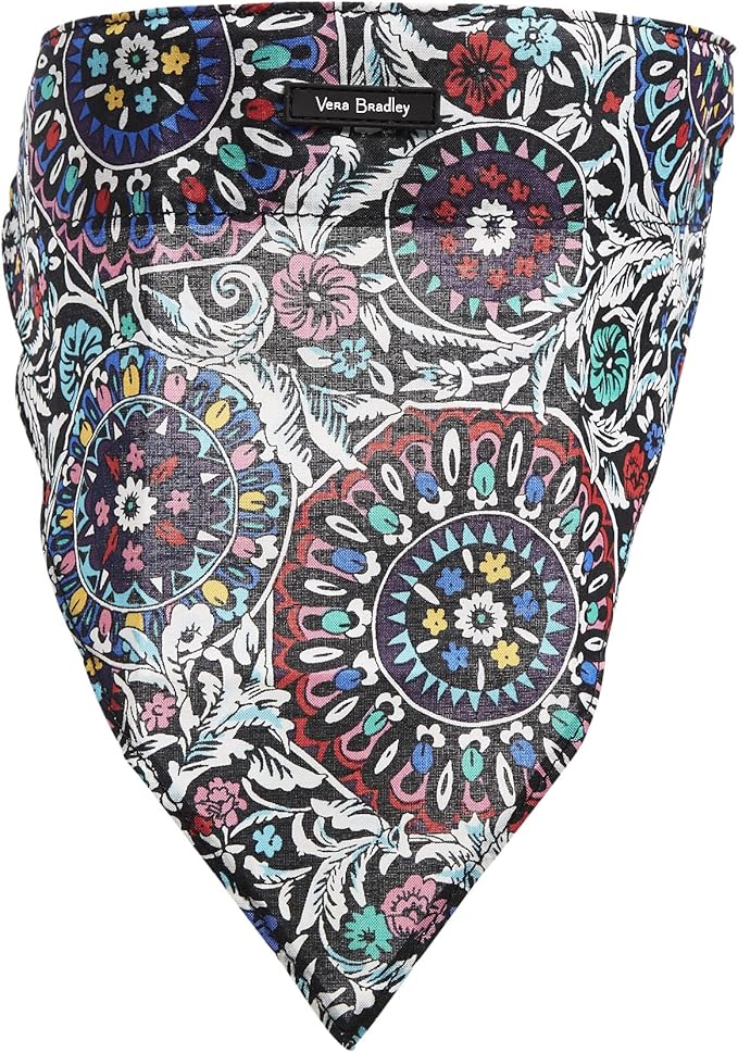 Vera Bradley Women's Cotton Pet Bandana, Stained Glass Medallion - Recycled Cotton, One Size