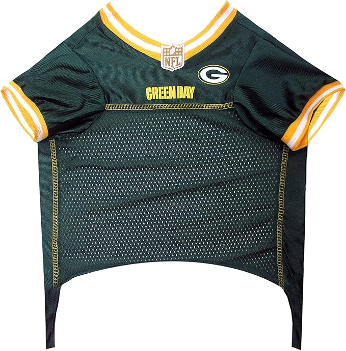 NFL Green Bay Packers Dog Jersey, Size: X-Small. Best Football Jersey Costume for Dogs & Cats. Licensed Jersey Shirt