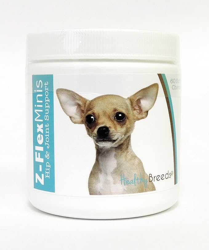 Healthy Breeds Chihuahua Z-Flex Minis Hip and Joint Support Soft Chews 60 Count
