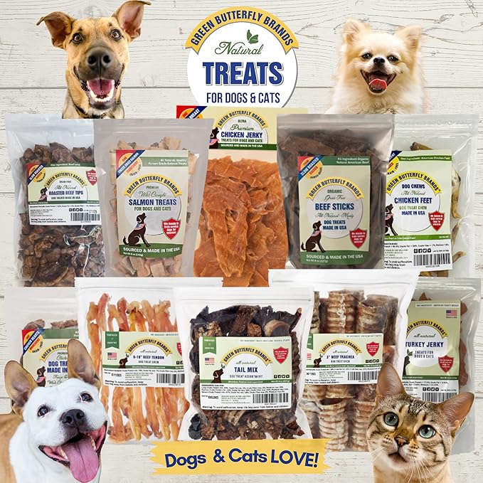 Meaty Beef Sticks – Human Grade, Grain Free, All Natural Beef Dog Treats Made in USA – Premium Slow Roasted American Beef – Grass Fed, Farm Raised – Crunchy Training Treat 8 Oz