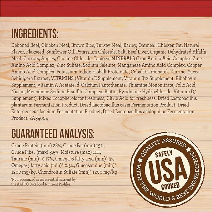 Merrick Healthy Grains Freeze Dried Raw Coated Kibble, Natural High Protein Dog Food, Beef and Brown Rice - 10.0 lb. Bag