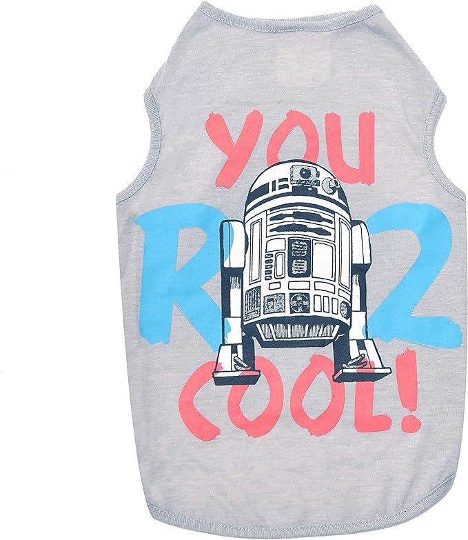 Star Wars for Pets "You R2 Cool" Gray Dog Tank | Star Wars Dog Shirt for Large Dogs | Size Large | Soft, Cute, and Comfortable Dog Clothing and Apparel, Cute Dog Clothes