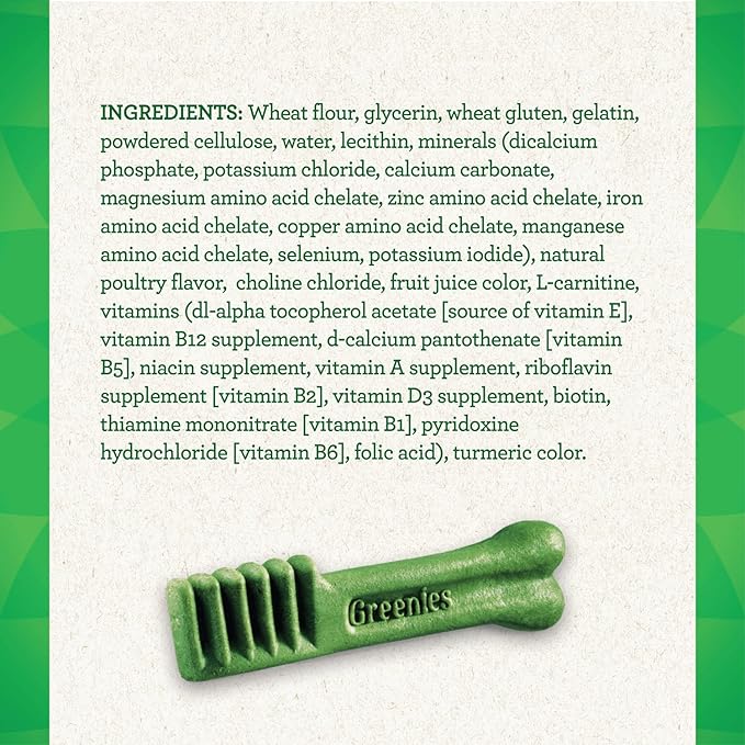 Greenies Weight Management Teenie Natural Dog Dental Care Chews Weight Control Dog Treats, 27 oz. Pack (96 Treats)