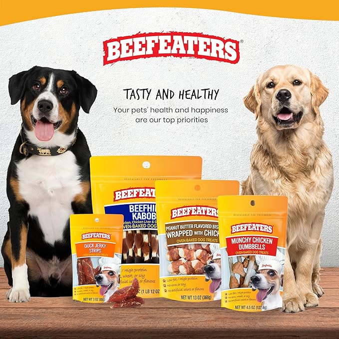 Beefeaters Dog Treats - Sweet Potato Wrapped with Chicken 28oz | Dog Food No Corn/Wheat/Soy/Gluten | Low Fat, Grain-Free, Perfect for Training & Rewards | Dog Training Treats for All Dog Sizes