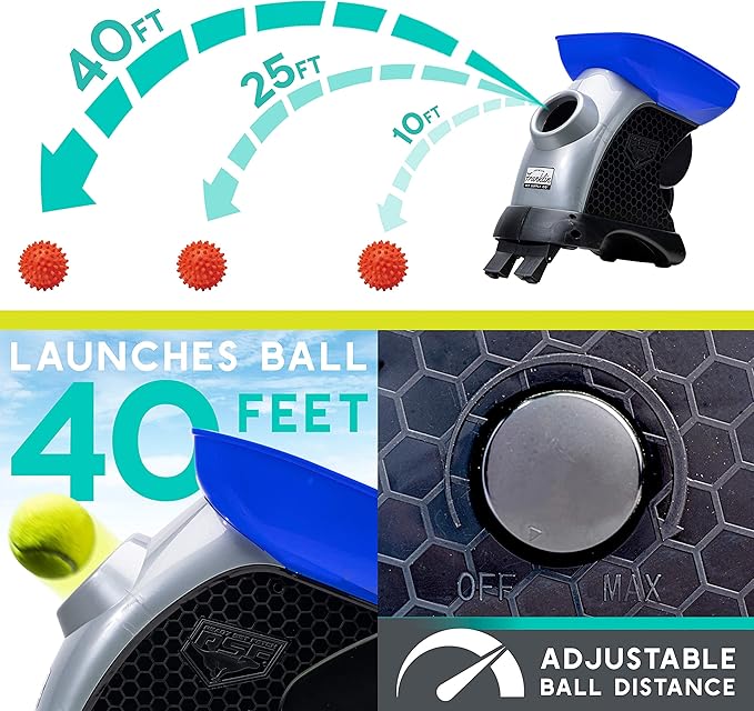 Franklin Pet Ready Set Fetch Automatic Tennis Ball Launcher Dog Toy - Official Size Tennis Ball Thrower - Interactive Toy