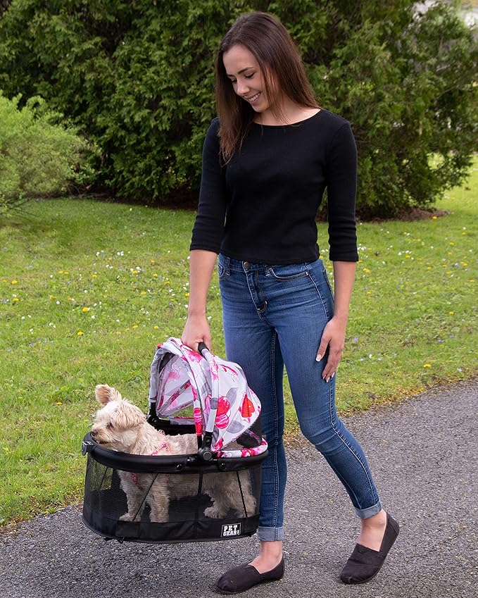 Pet Gear View 360 Pet Safety Carrier & Car Seat for Small Dogs & Cats Push Button Entry