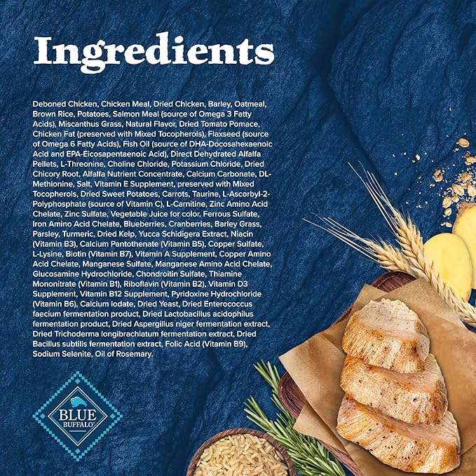 Blue Buffalo Wilderness Senior High Protein Dry Dog Food With Real Chicken Plus Wholesome Grains, Made in the USA with Natural Ingredients, Chicken, 24-lb. Bag