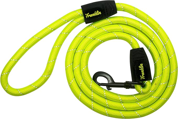 Franklin Pet Supply Nylon Dog Leash – Rope – Reflective – Dog Training – 6 Foot – Dog Walking – Ultra Strong – Green