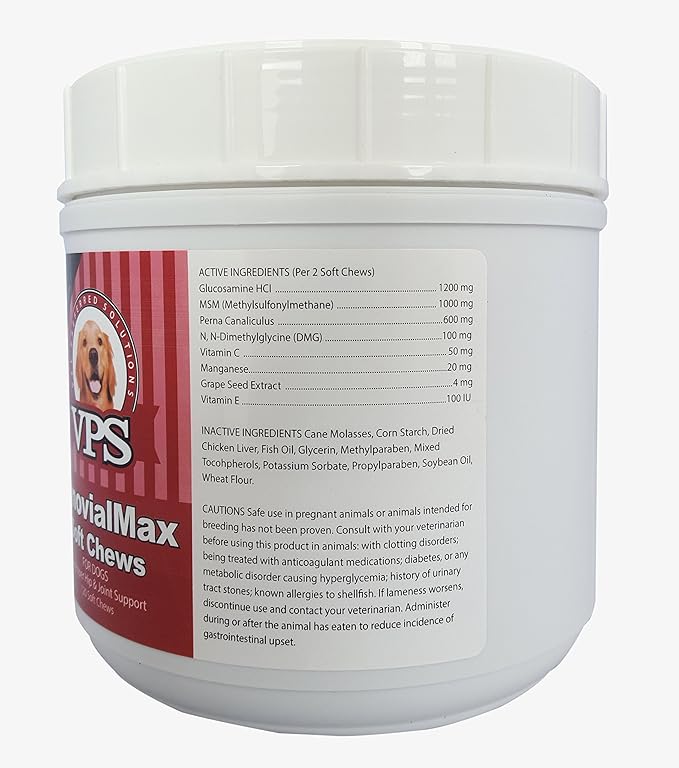 VPS SynovialMax Hip & Joint Soft Chews for Dogs, 120 count