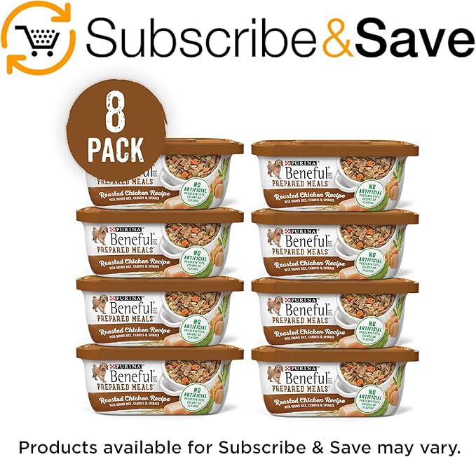 Purina Beneful Gravy Wet Dog Food, Prepared Meals Roasted Chicken Recipe - (8) 10 oz. Tubs