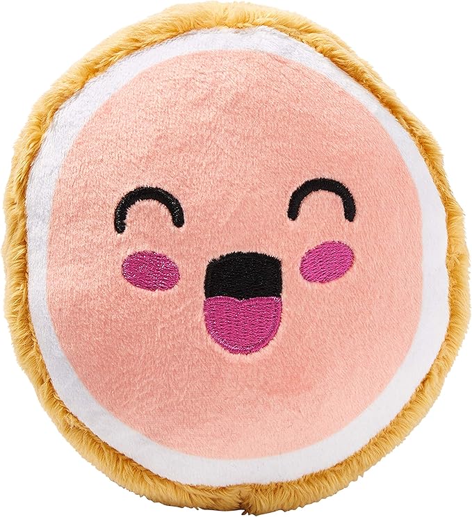 Pearhead Pet M.C. Hammy Plush and Rope Squeaker Dog Toy, Thanksgiving Fall Holiday Ham Pet Toy, Small or Medium Dog Durable Fetch Toy