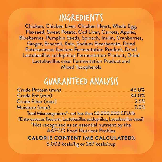 Montana Dog Food Freeze Dried Raw Dog Food Topper (Cage-Free Chicken) – Made in USA, Prebiotics & Probiotics, No Synthetic Vitamins, Dog Food Topper or Complete Meal (12 oz)
