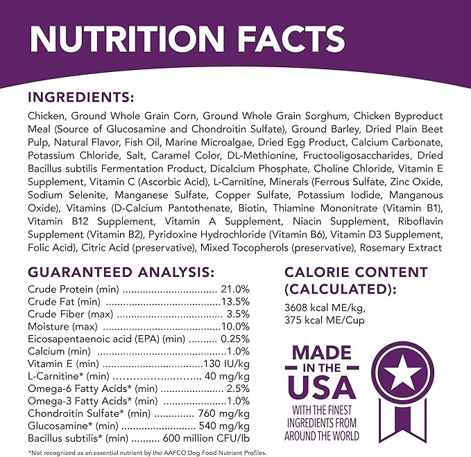 Advanced Health Mobility Support Chicken and Whole Grain Recipe Adult Dry Dog Food, 13.5 lb. Bag