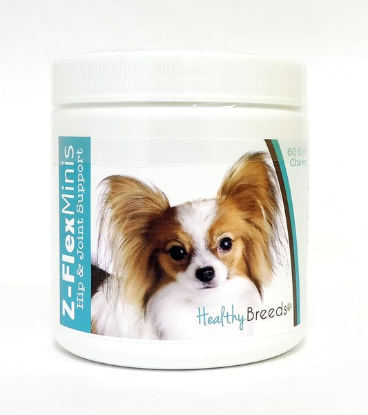 Healthy Breeds Papillon Z-Flex Minis Hip and Joint Support Soft Chews 60 Count