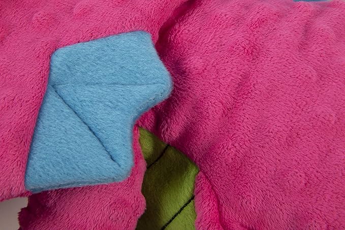 goDog Bubble Plush Dragons Squeaky Dog Toy, Chew Guard Technology - Pink, Extra Large