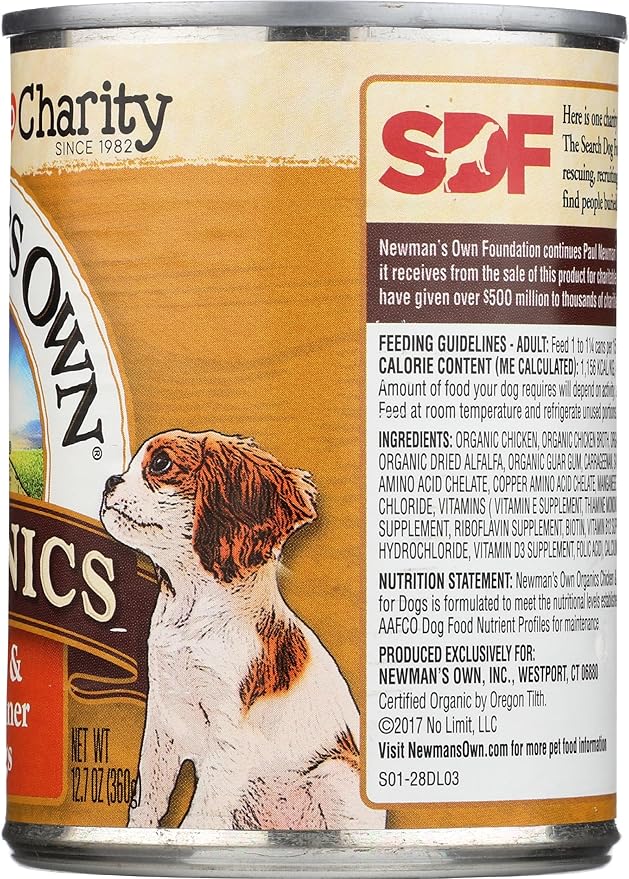 NEWMANS OWN Organics Organic Chicken and Liver Grain Free Canned Dfood, 12.7 GR
