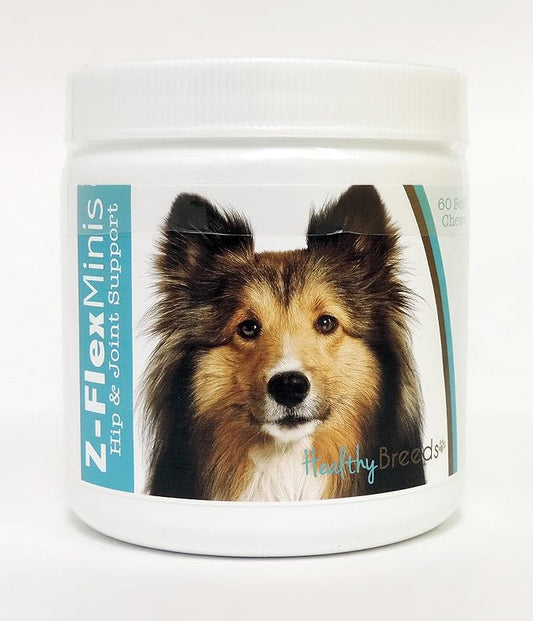 Healthy Breeds Shetland Sheepdog Z-Flex Minis Hip and Joint Support Soft Chews 60 Count