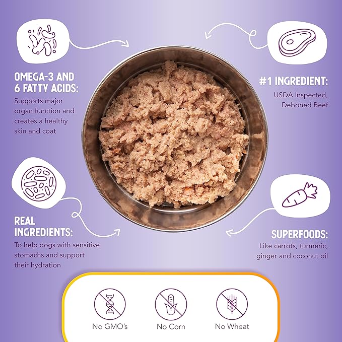 Health Extension Gravy Dog Food, Beef & Carrot Entrée, Crude Protein, Fiber & Fat with Added Vitamins, for All Life Stages, Wet Dog Food, Improve Gut Health, Digestive Support (9 Ounce, 12 Cans)