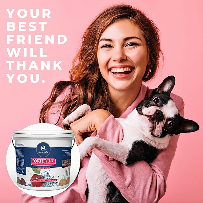Madra Mor Dog Essentials Fortifying Spa Mud | Dog Wash | Dog Grooming | Dry Skin for Dogs Treatment | Dog Bath | Dog Coat Skin Care Products | 7.5lb Pail w Worldwide Nutrition Multi Purpose Key Chain