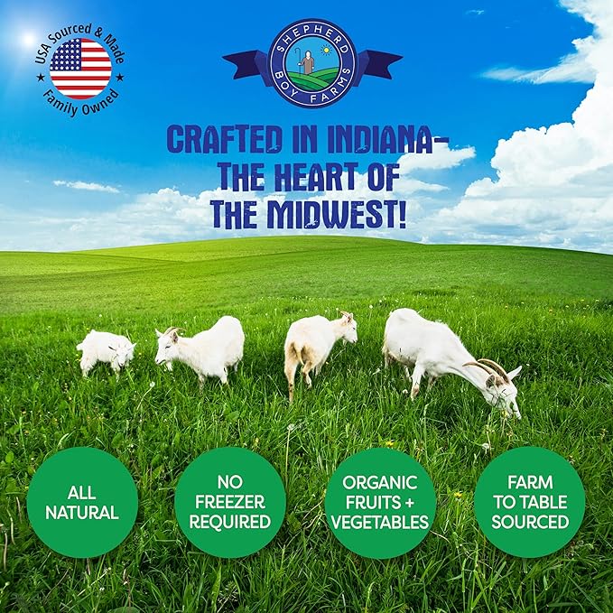 Freeze Dried Raw Goats Milk with Probiotics for Dogs & Cats (Super Greens), Organic USA Veggies & Fruits, High Protein, Digestible Goat Milk Powder, Dog & Cat Food Toppers