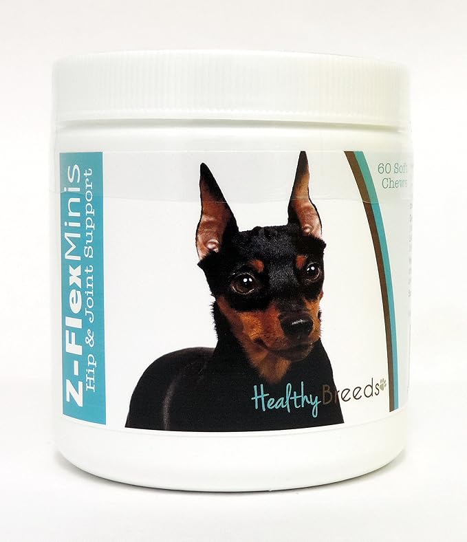 Healthy Breeds Miniature Pinscher Z-Flex Minis Hip and Joint Support Soft Chews 60 Count