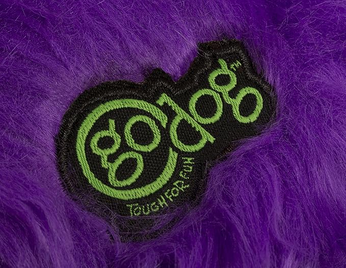 goDog Furballz Squeaky Plush Ball Dog Toy, Chew Guard Technology - Purple, Small