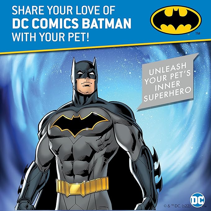DC Comics for Pets Batman Dog Harness, Medium | Soft and Comfortable No Pull Harness for Dogs, Dog Batman Costume | Cute Dog Harness, Dog Halloween Costume, Batman Harness, Puppy Harness, Pet Harness