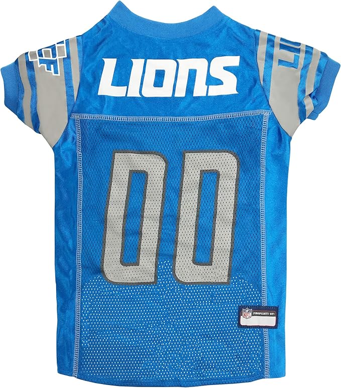 NFL Detroit Lions Dog Jersey, Size: Medium. Best Football Jersey Costume for Dogs & Cats. Licensed Jersey Shirt