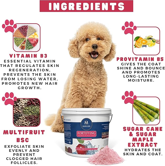 Madra Mor Dog Essentials Fortifying Spa Mud | Dog Wash | Dog Grooming | Dry Skin for Dogs Treatment | Dog Bath | Dog Coat Skin Care Products | 7.5lb Pail w Worldwide Nutrition Multi Purpose Key Chain