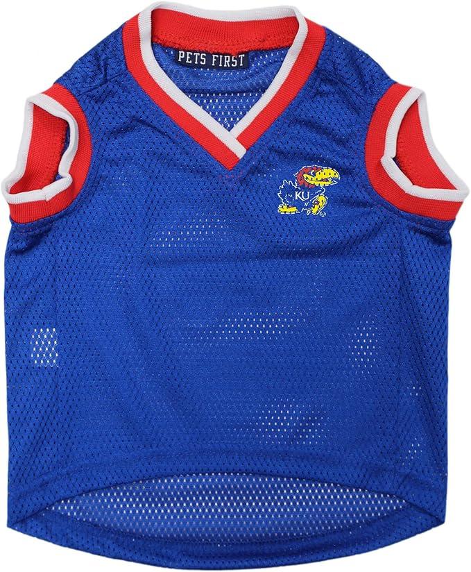 Pets First KU-4020-XS Kansas Basketball Jersey, Multicolor, One Size