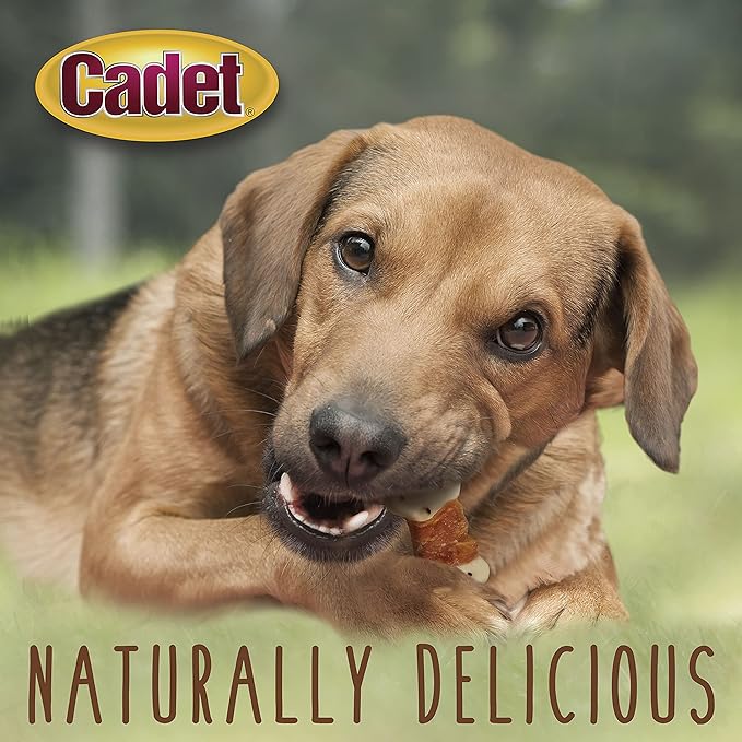 Cadet Gourmet Chicken Wrapped Biscuit Dog Treats Wraps - Healthy Chicken & Biscuit Dog Training Treats for Small & Large Dogs - Inspected & Tested in USA (14 oz.)