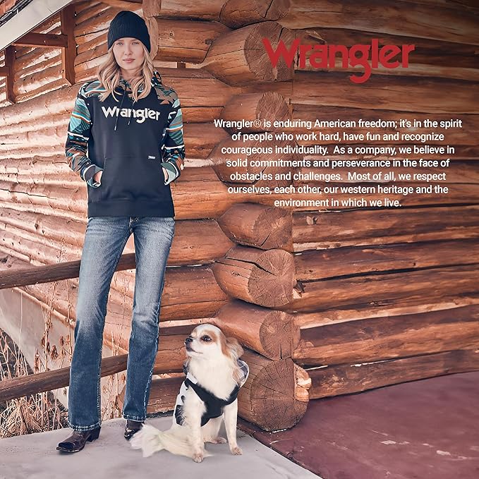 Wrangler Dog Hoodie – Fleece Dog Sweater with Leash Hole, Cold Winter Dog Sweatshirt for Small Medium & Large Size Dogs, Premium Dog Clothes, Fall Dog Sweaters Pullover Hoodie, Cozy Warm Dog Outfit