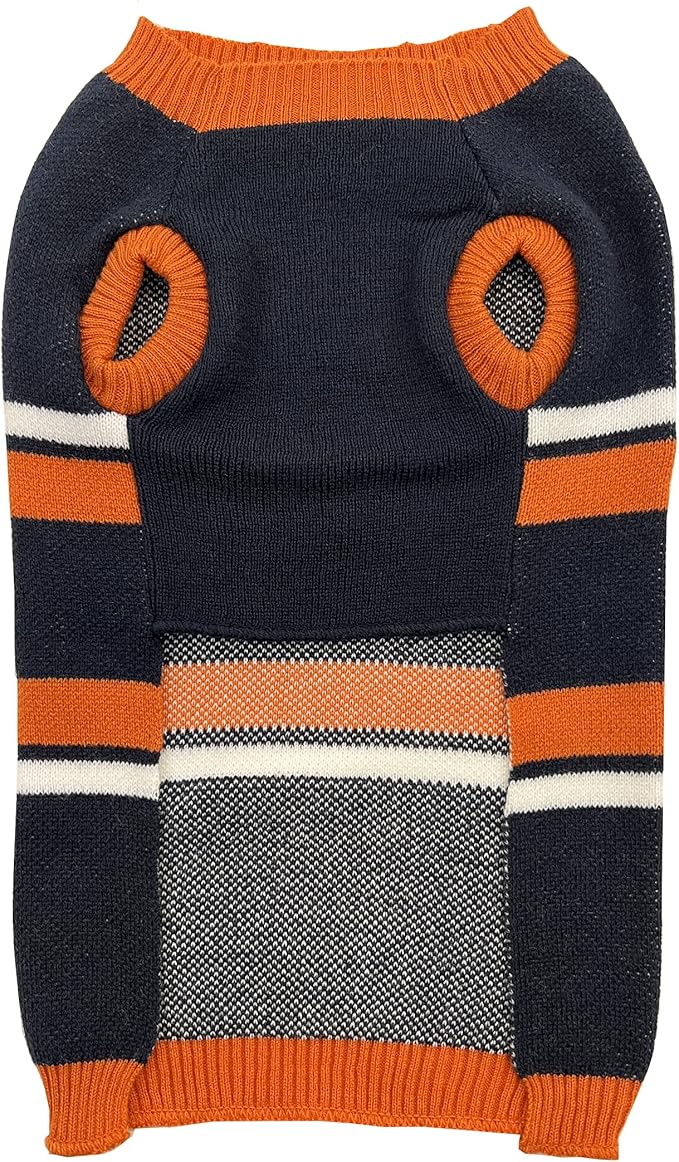 Pets First NFL Chicago Bears Dog Sweater, Size Large. Warm and Cozy Knit Pet Sweater with NFL Team Logo, Best Puppy Sweater for Large and Small Dogs, Team Color (CHI-4179-LG)