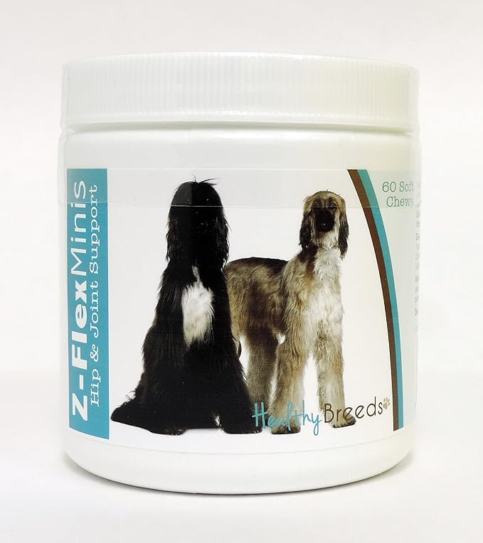 Healthy Breeds Afghan Hound Z-Flex Minis Hip and Joint Support Soft Chews 60 Count