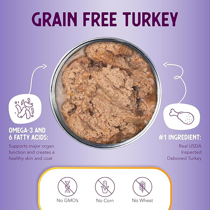 Health Extension Wet Dog Food, Gluten and Grain-Free, Healthy Natural Food Canned for Puppies, Turkey Recipe (12.5 Oz / 374 g) (Pack of 12)